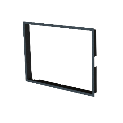 Zazdívací rámeček 1x90° hloubka 80mm, černý, BeF Feel (V) 7 – pohľad zľava