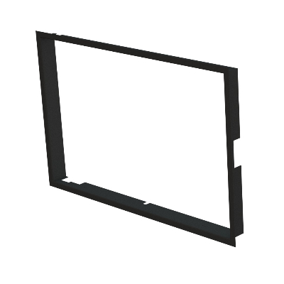 Zazdívací rámeček 1x90° hloubka 80mm, černý, BeF Therm (V) 8 – pohľad zľava