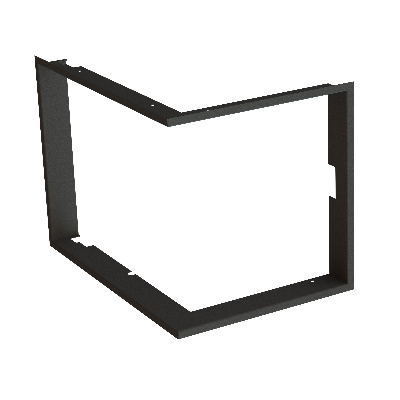 Zazdívací rámeček 1x90° hloubka 80mm, černý, BeF Therm (V) 8 CP/CL
